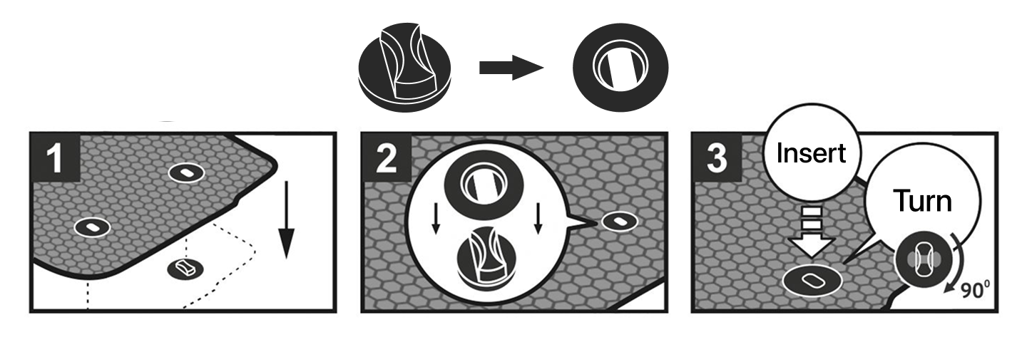 Type D retention hook diagram