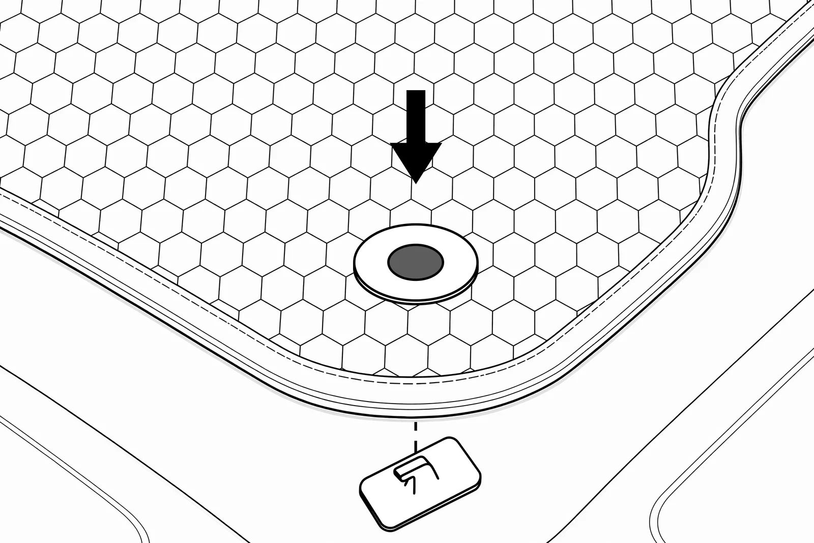 Type B retention — fixed hook